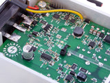 a close up detailed view of a printed circuit board