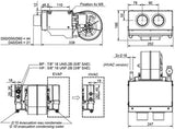 Technical drawing of an automotive component with dimensions and specifications